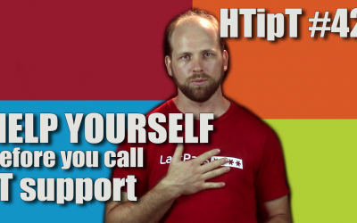 Help yourself before you call IT support