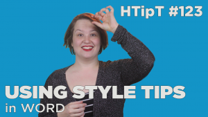 Using Style tips in WORD